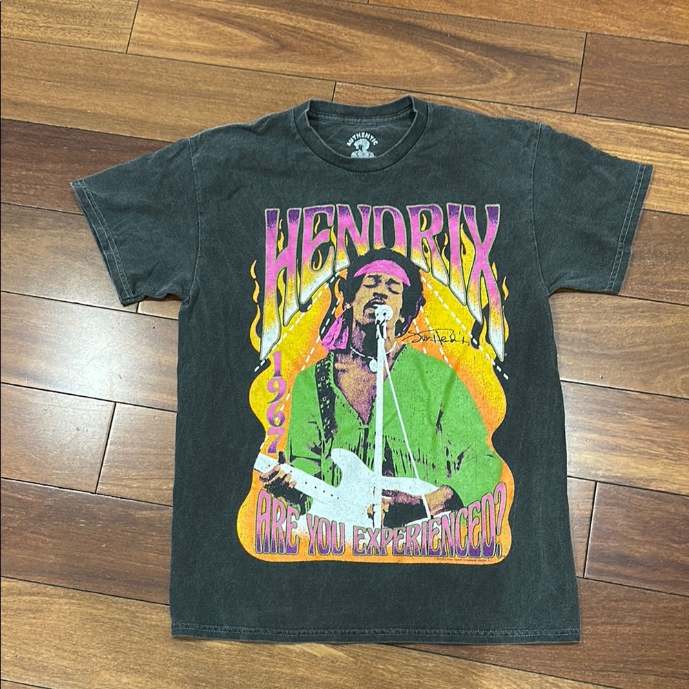 Black and Pink Jimi Hendrix Short Sleeve Tee
